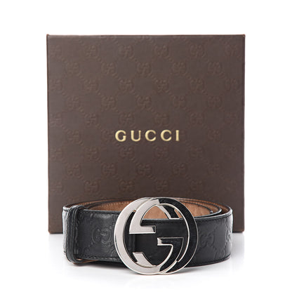 Gucci Guccissima Interlocking G Belt 95 38 Black 9 of 9