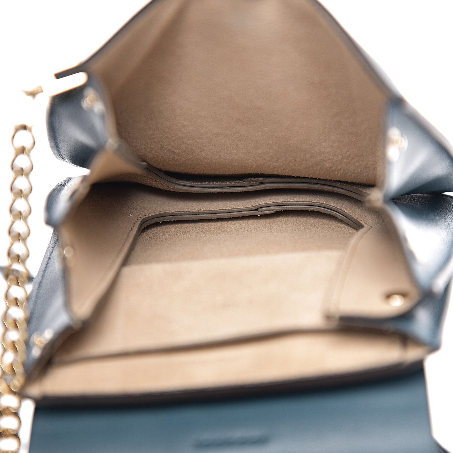 Chloe Suede Calfskin Mini Faye Bracelet Bag Majolica Blue 4 of 8
