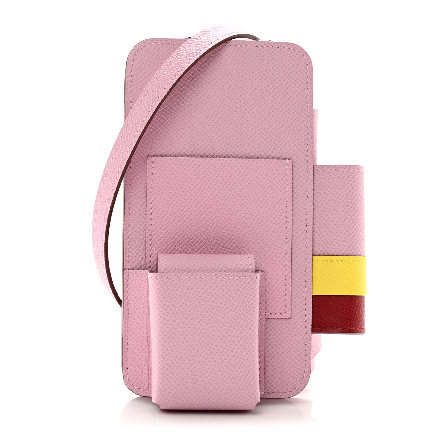 Hermes Epsom Hermesway Phone Case Mauve Sylvestre Lime Rouge Grenat 1 of 13