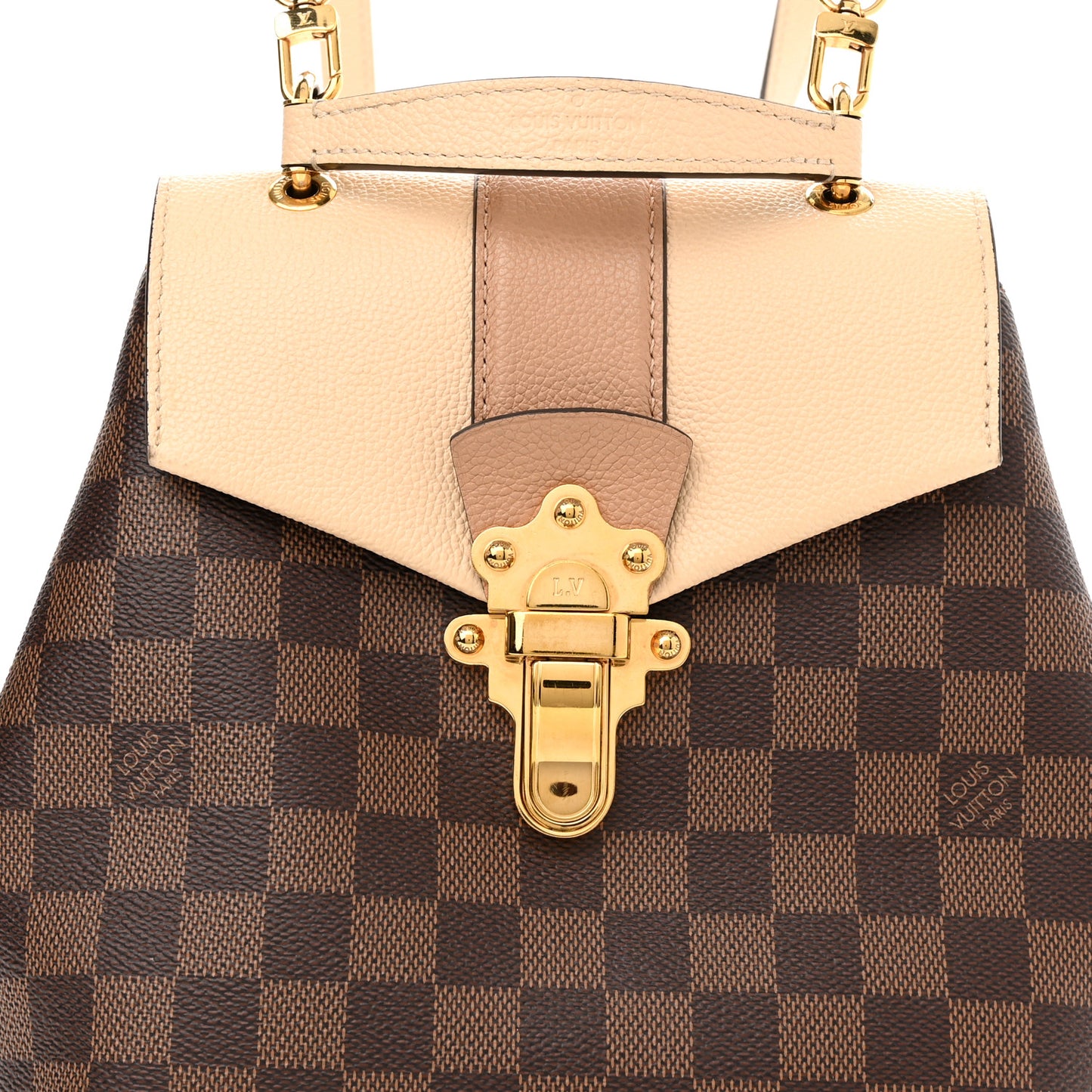 Damier Ebene Clapton Backpack Creme