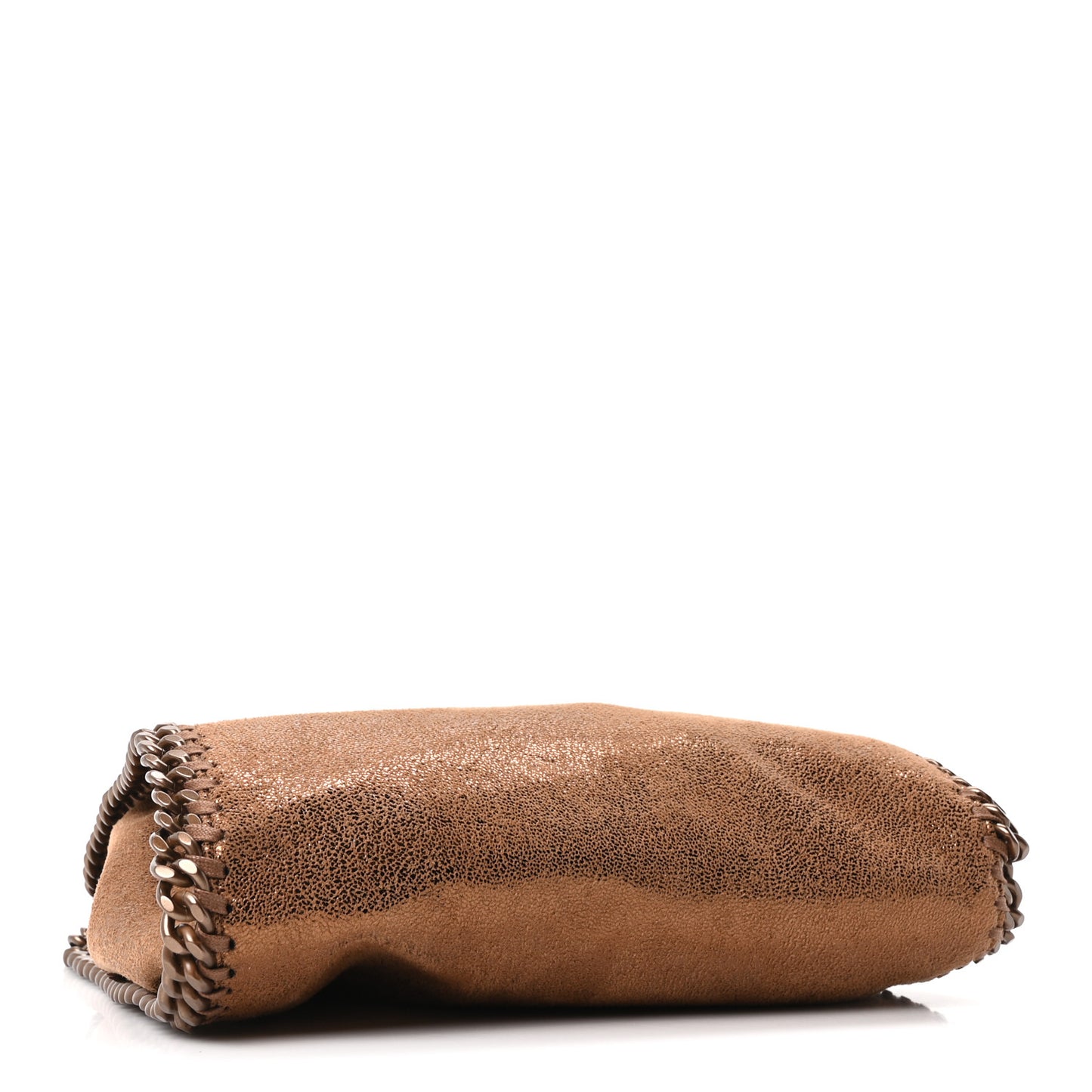 Metallic Shaggy Deer Mini Falabella Fold Over Tote Bronze