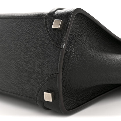 Celine Drummed Calfskin Micro Luggage Black 10 of 13