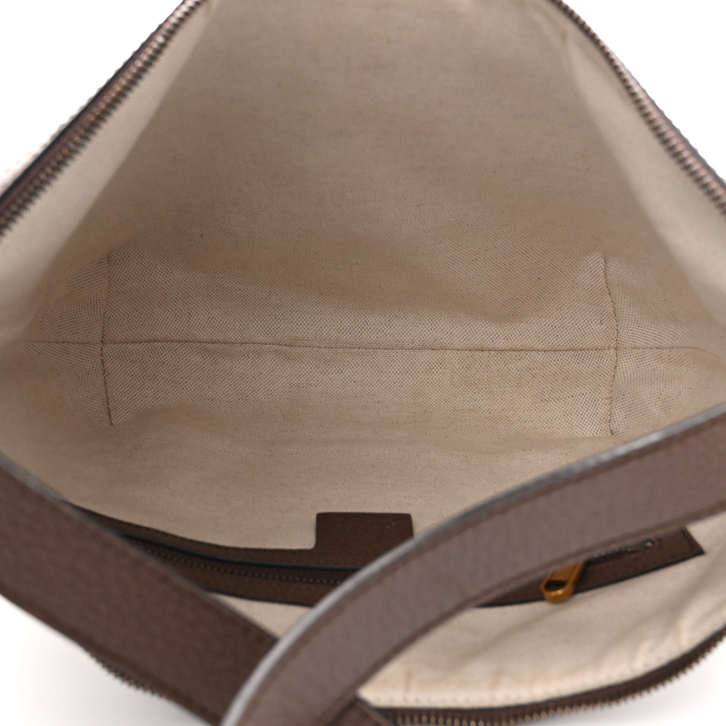 GG Supreme Monogram Web Small Ophidia Half Moon Hobo Brown