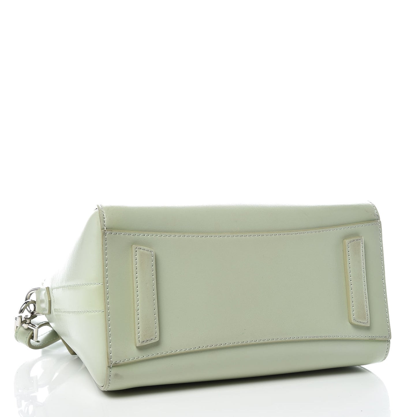 Shiny Lord Calfskin Mini Antigona Aqua Green