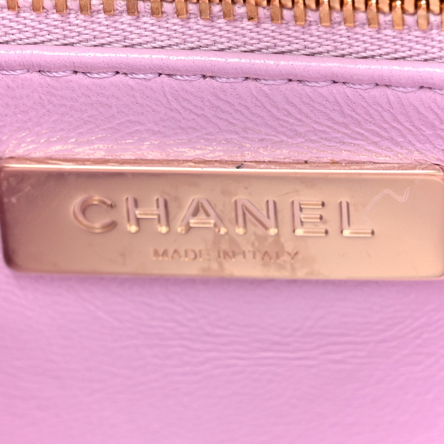Chanel Shiny Lambskin Quilted Small 31 Shopping Bag Light Purple 6 of 12