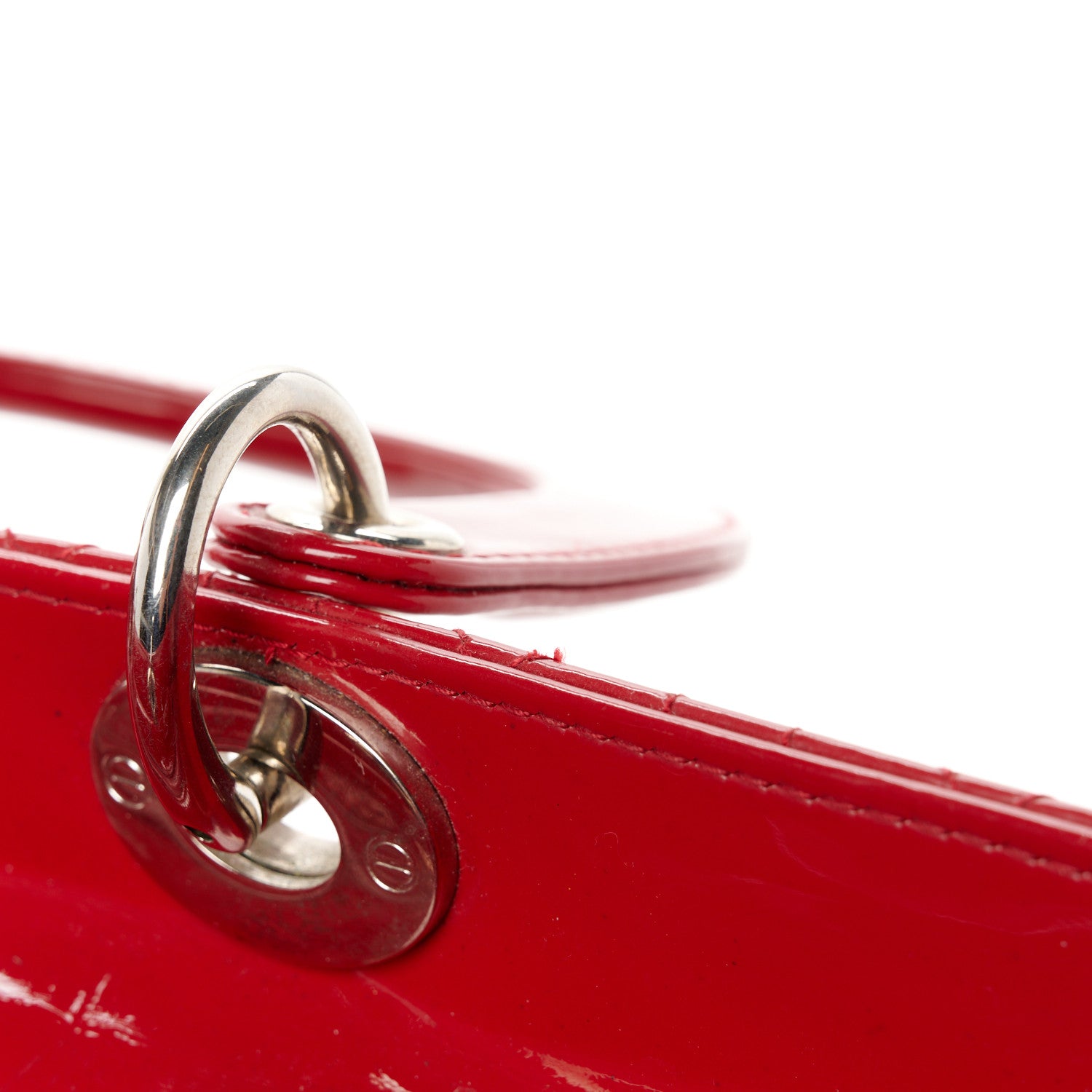 Christian Dior Patent Cannage Large Lady Dior Red 11 of 11