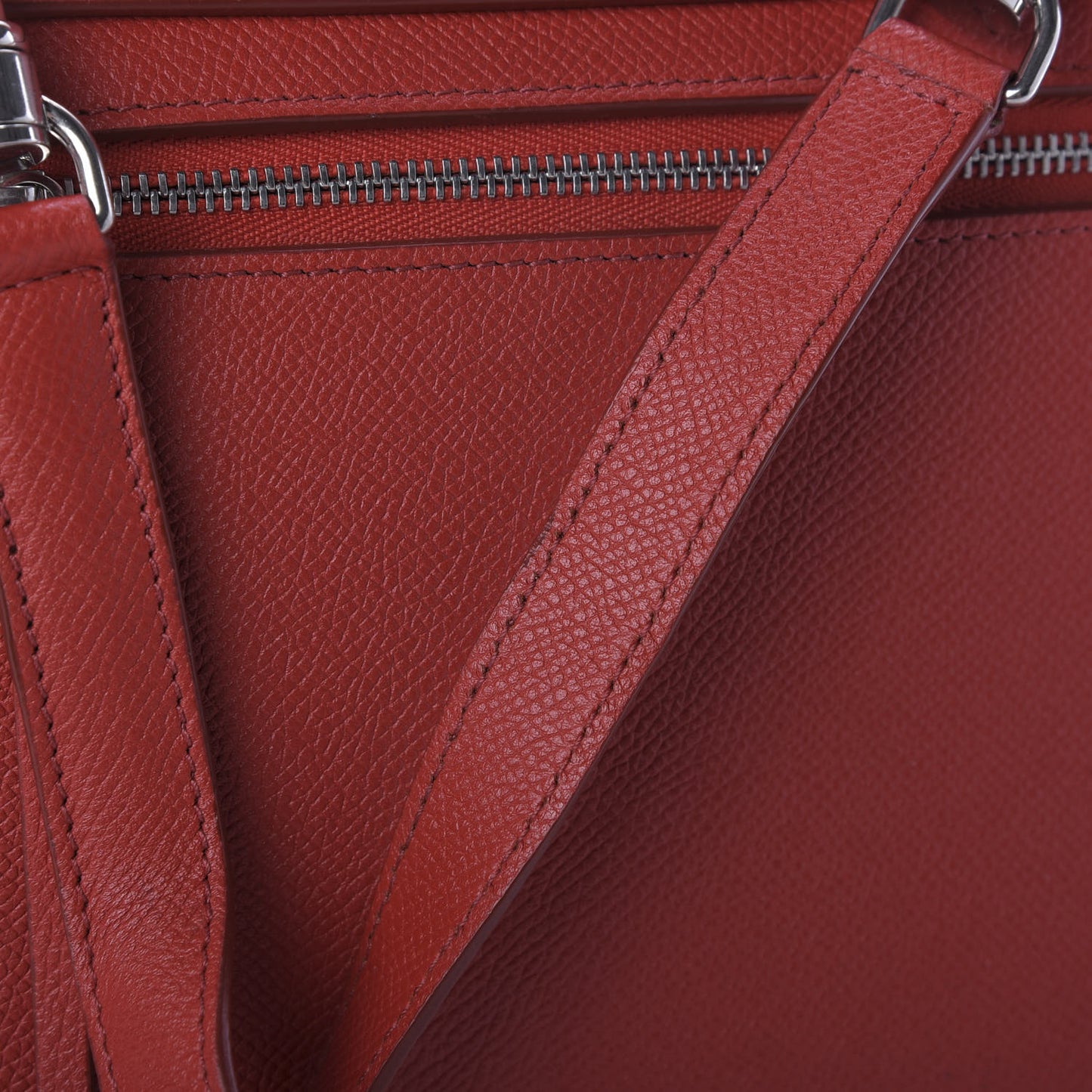 Baby Grained Calfskin Micro Belt Bag Coquelicot