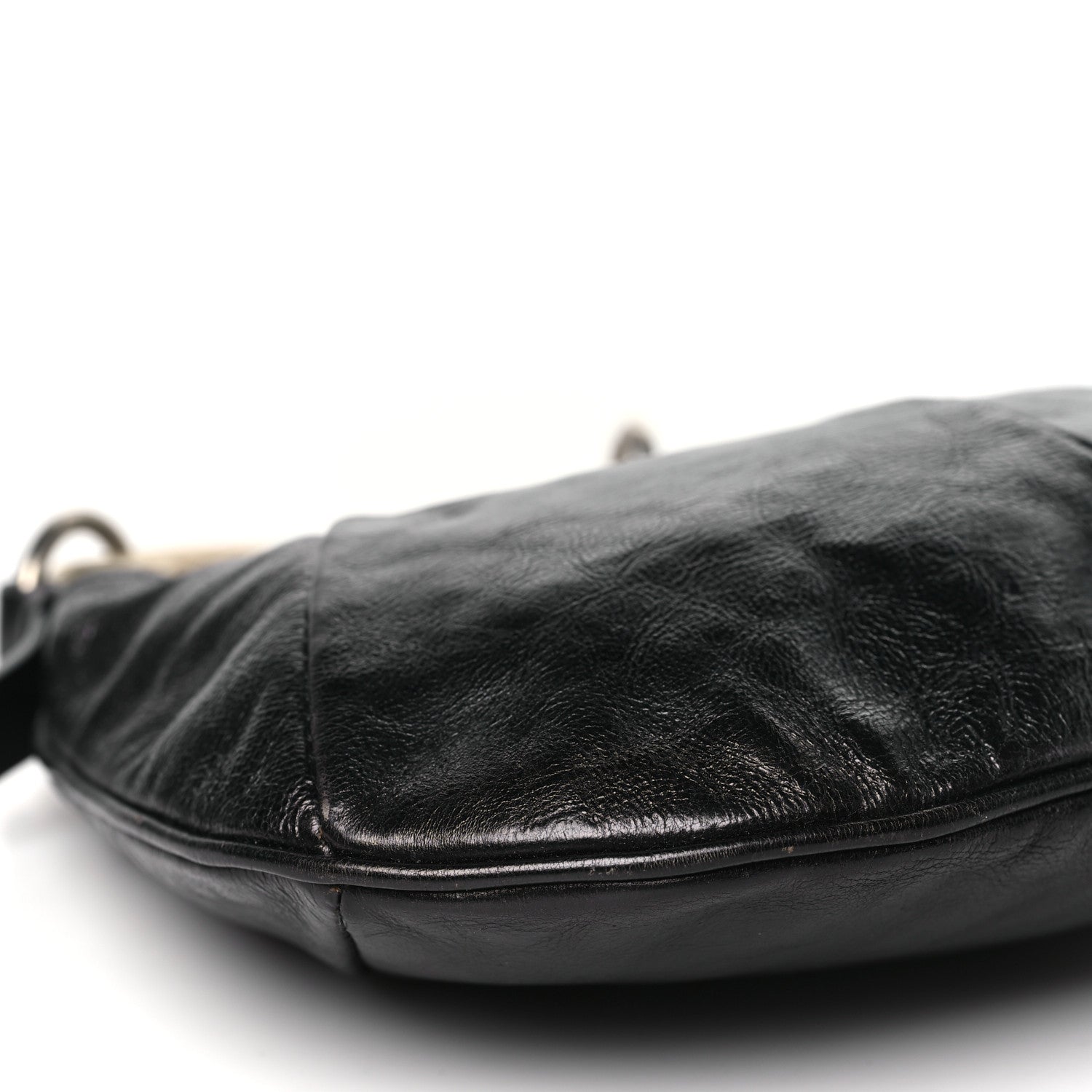 Saint Laurent Buffalo Horn Small Mombasa Hobo Dark Brown 9 of 10