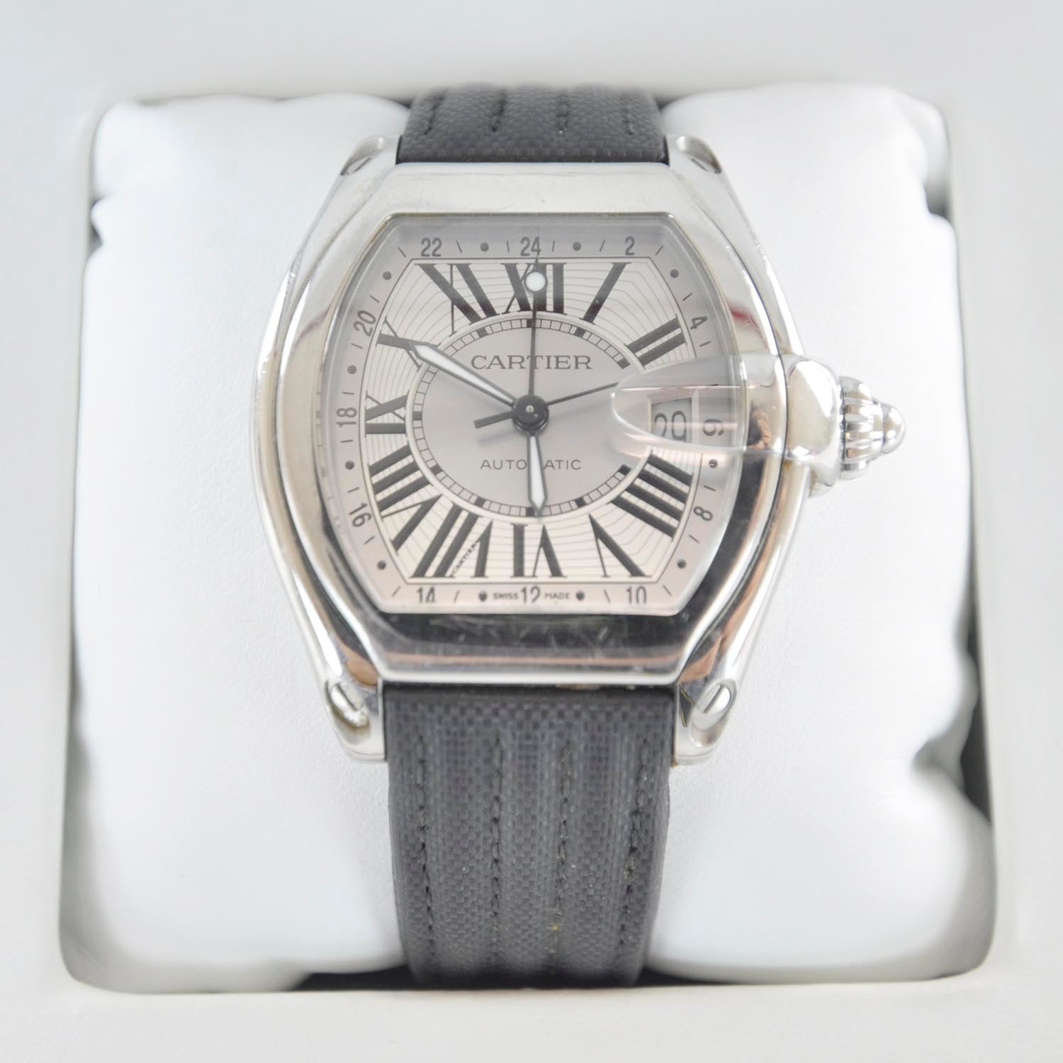 Cartier Stainless Steel Nylon 42mm Roadster GMT Automatic Watch 2 of 7