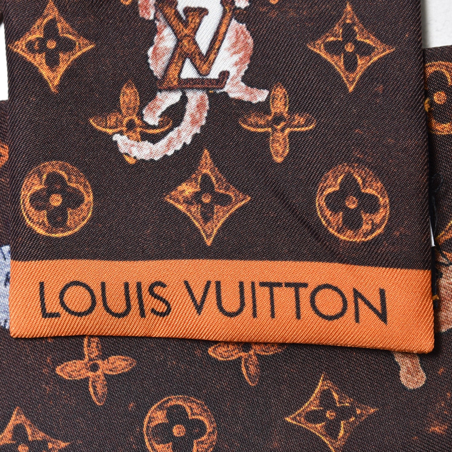 Louis Vuitton Silk Catogram Classic Bandeau Marron 4 of 5