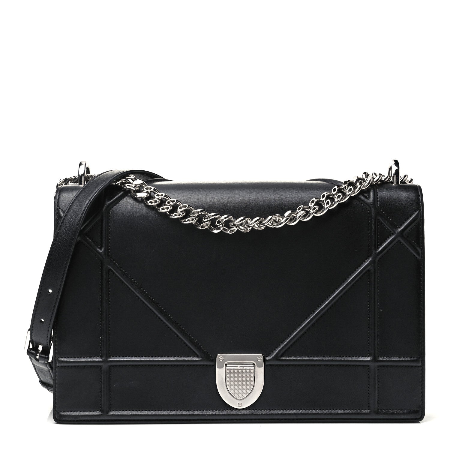 Christian Dior Lambskin Large Diorama Flap Bag Black 1 of 9