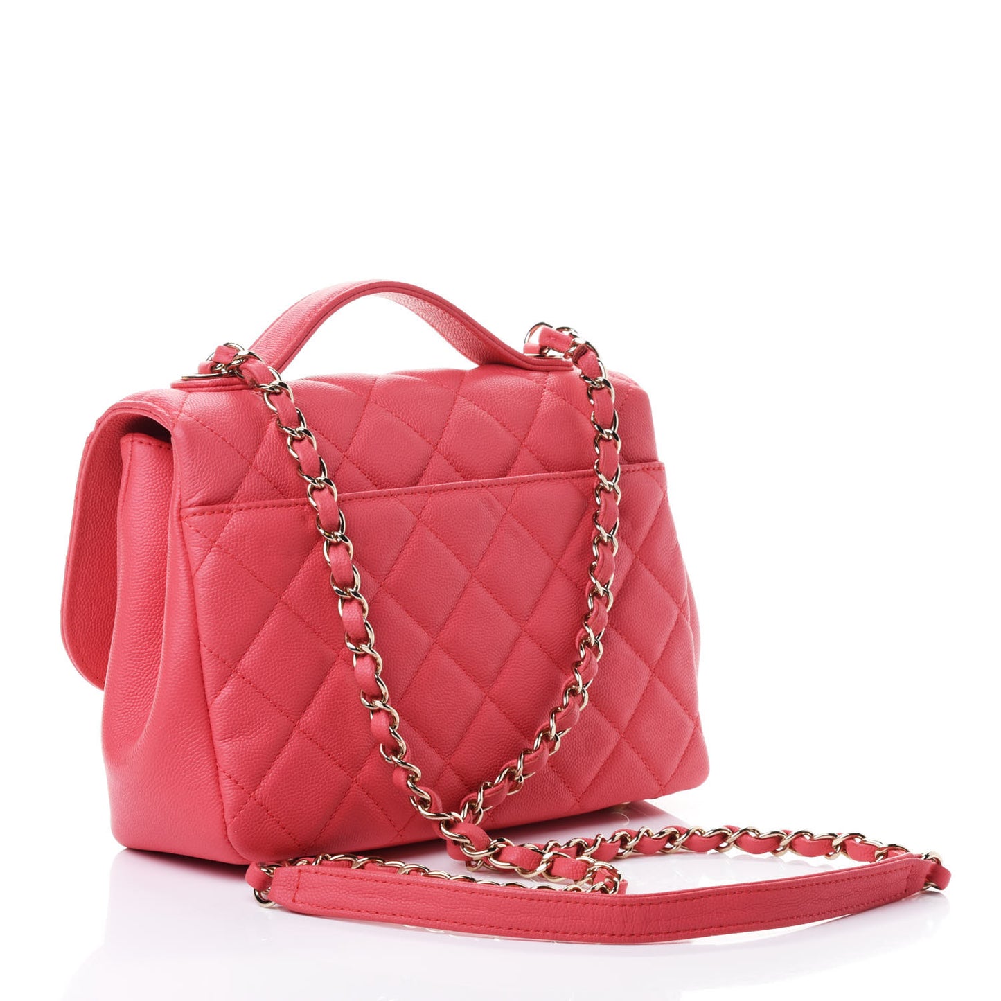 Caviar Quilted Medium Business Affinity Flap Pink