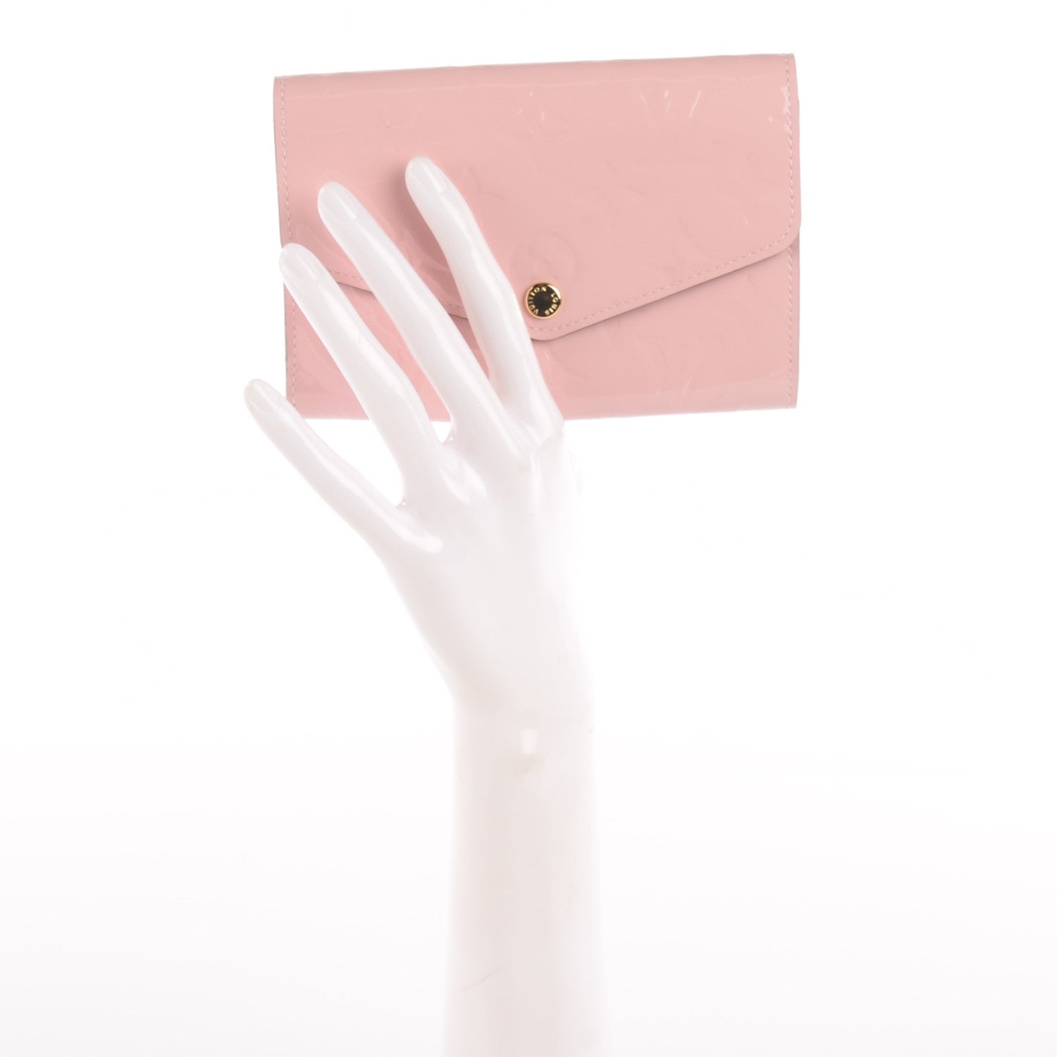 Louis Vuitton Vernis Sarah Compact Wallet Rose Ballerine 2 of 7