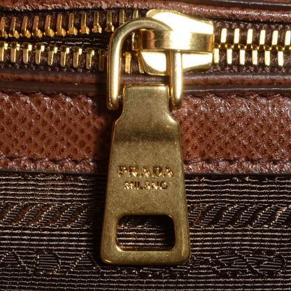 Prada Saffiano Cuir Brevetto Satchel Palissandro 9 of 11
