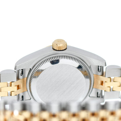 Rolex Stainless Steel 18K Yellow Gold Diamond 26mm Oyster Perpetual Datejust Watch White 179173 4 of 4