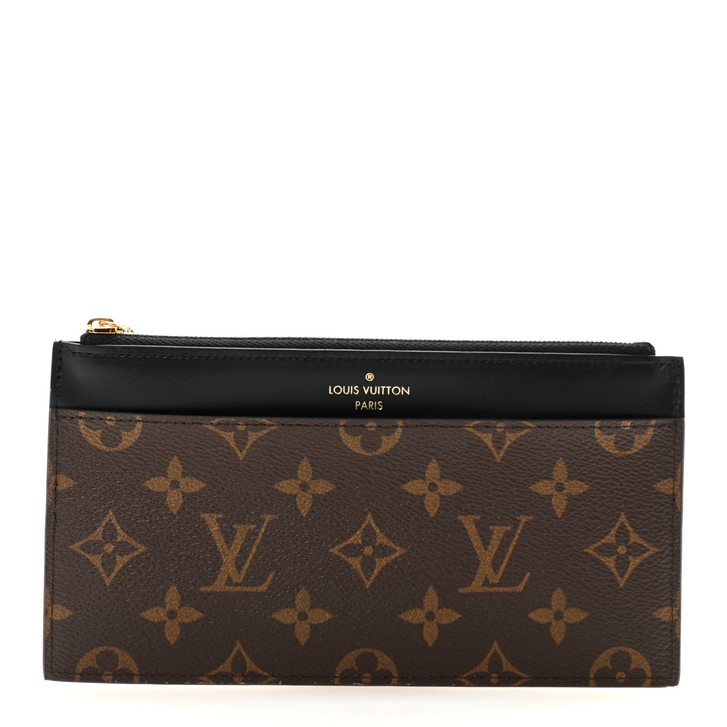 Louis Vuitton Monogram Slim Purse Black 1 of 7