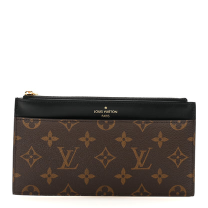 Louis Vuitton Monogram Slim Purse Black 1 of 7