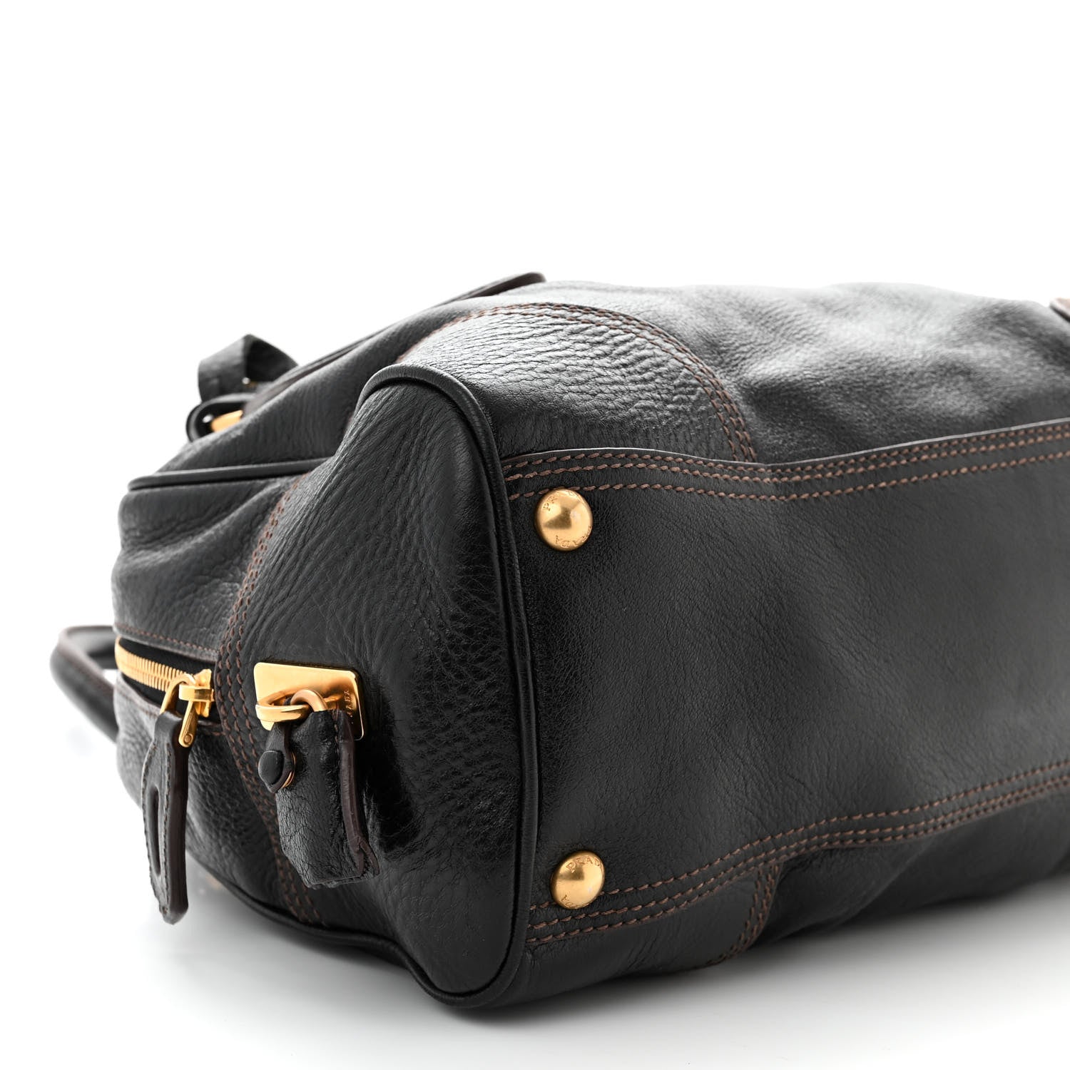 Prada Cervo Animalier Shoulder Bag Black 9 of 10