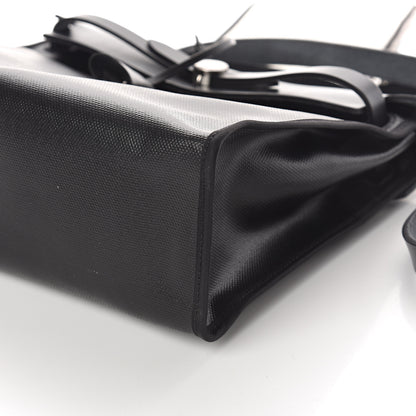 Hermes Toile H Berline Vache Hunter Herbag Zip PM 31 Black Ecru 7 of 7