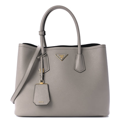 Prada Saffiano Cuir Medium Double Bag Argilla 1 of 13