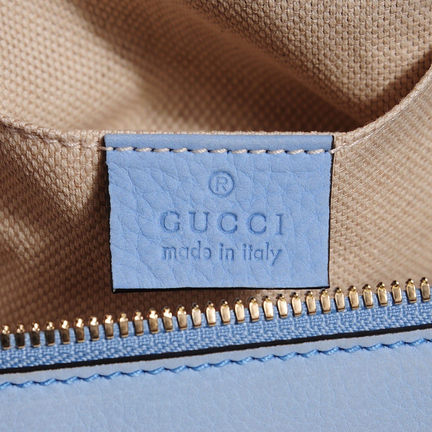 Gucci Vitello Range Small Soho Disco Bag Mineral Blue 6 of 9