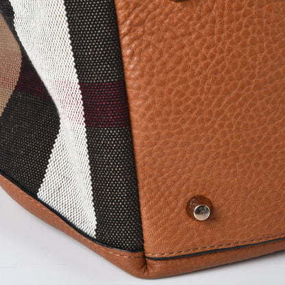 Burberry Grainy Calfskin House Check Medium Maidstone Tan 12 of 12
