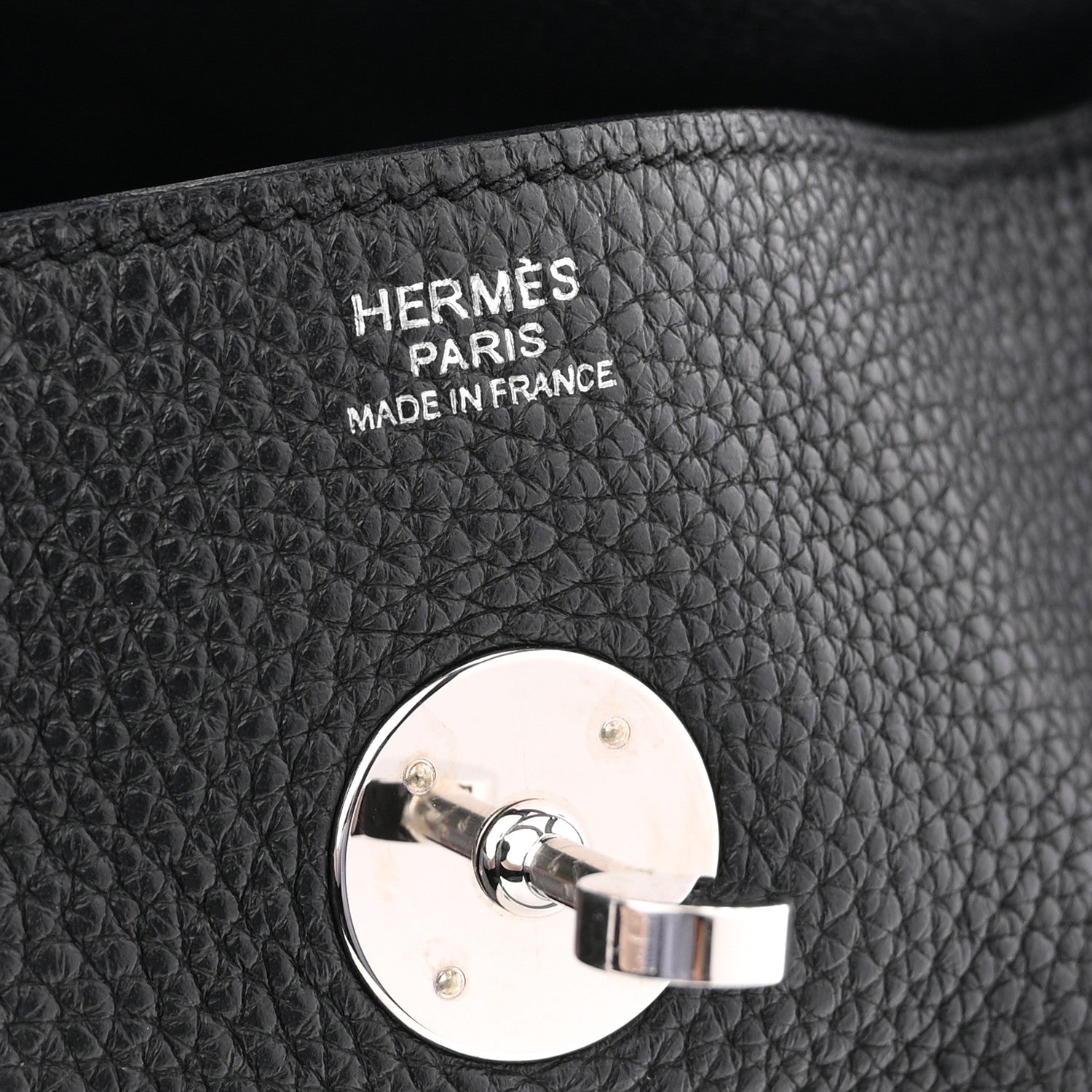 Hermes Taurillon Clemence Lindy 30 Black 6 of 12