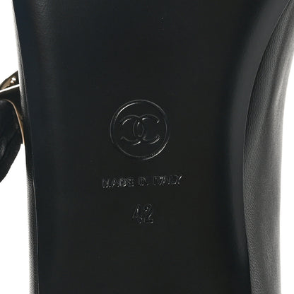 Chanel Lambskin Mary Jane Flats 42 Black 9 of 9
