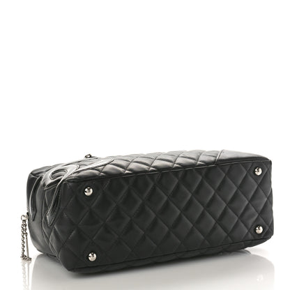 Chanel Calfskin Quilted Large Cambon Bowler Black 4 of 8