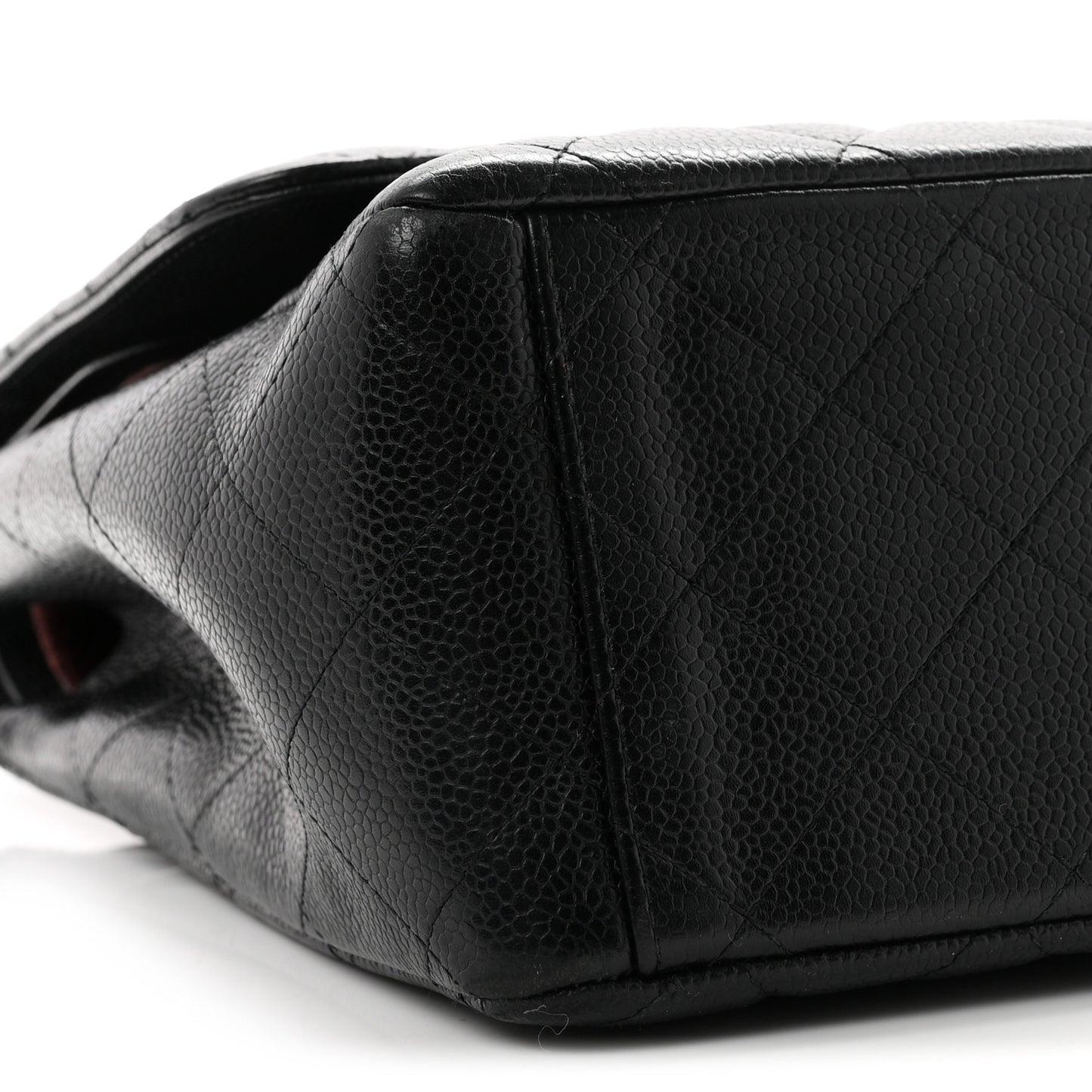 Caviar Quilted Maxi Double Flap Black