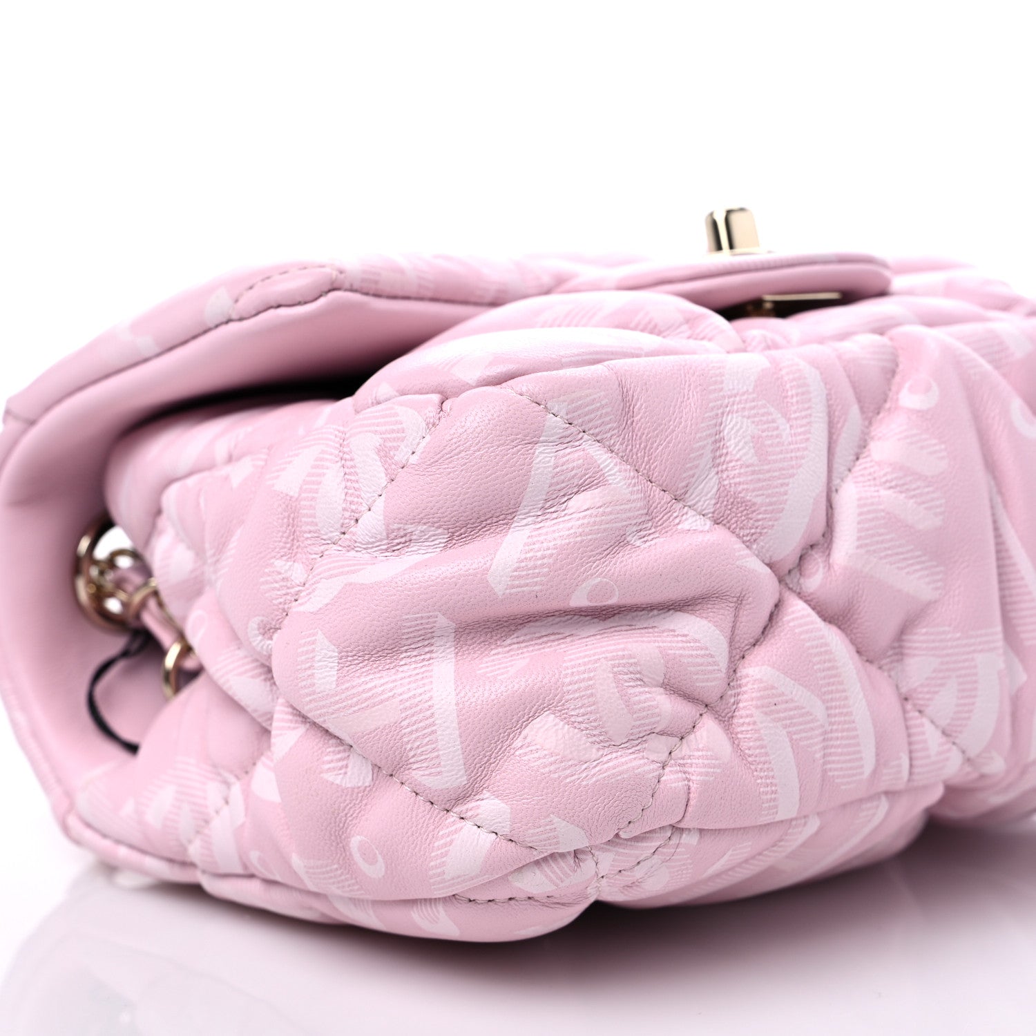 Chanel Printed Lambskin Quilted CC Mini Flap Pink 8 of 10