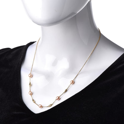 Mikimoto 18K Yellow Gold Akoya Pearl 6-6.5mm Station Necklace 2 of 4