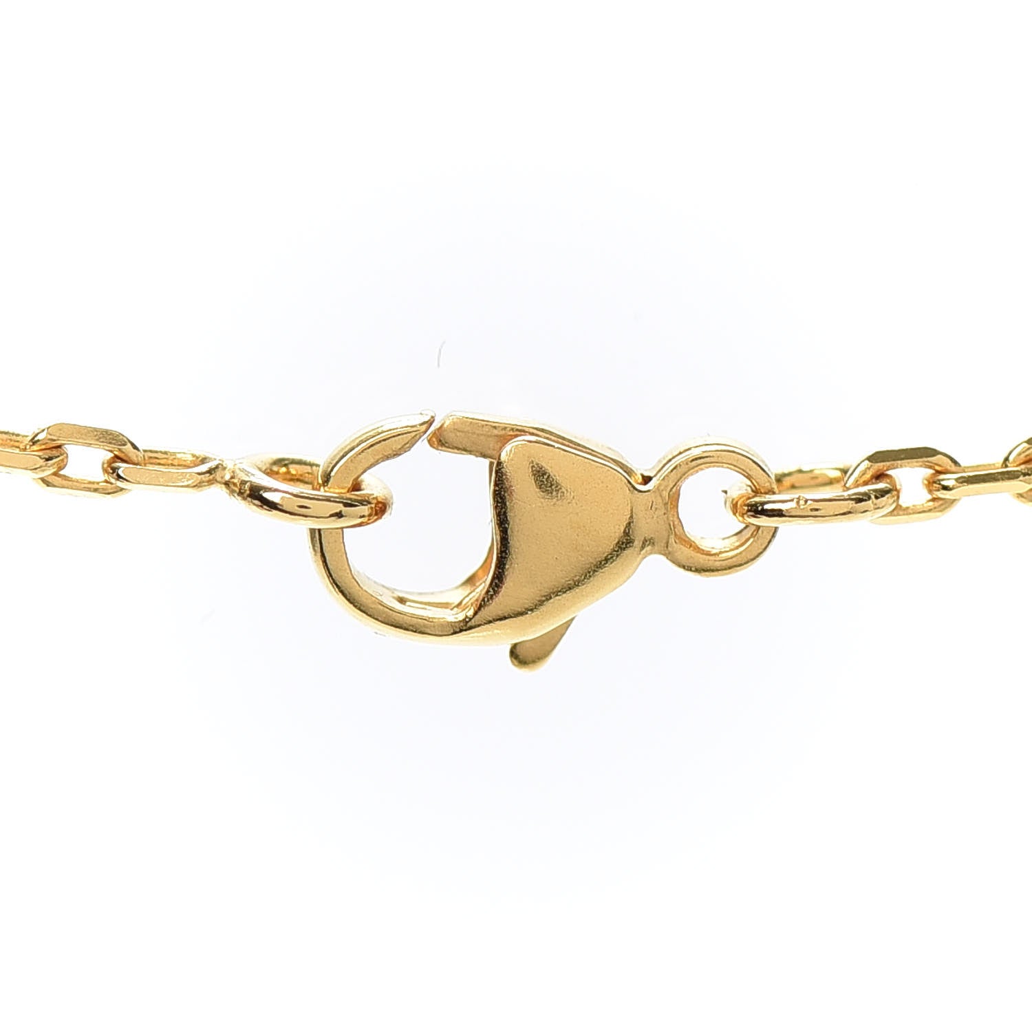 Hermes Lacquered Gold Mini Pop H Pendant Necklace White 4 of 4