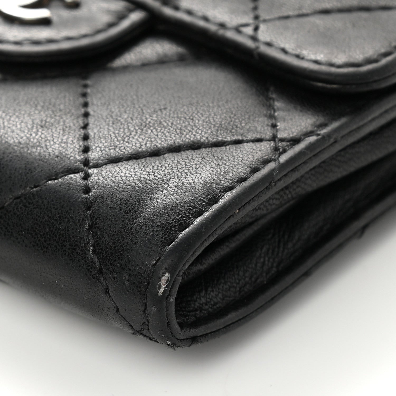 Chanel Lambskin Quilted Flap Card Holder Wallet Black 10 of 10
