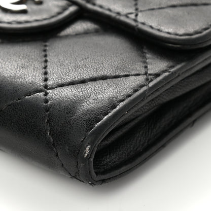 Chanel Lambskin Quilted Flap Card Holder Wallet Black 10 of 10