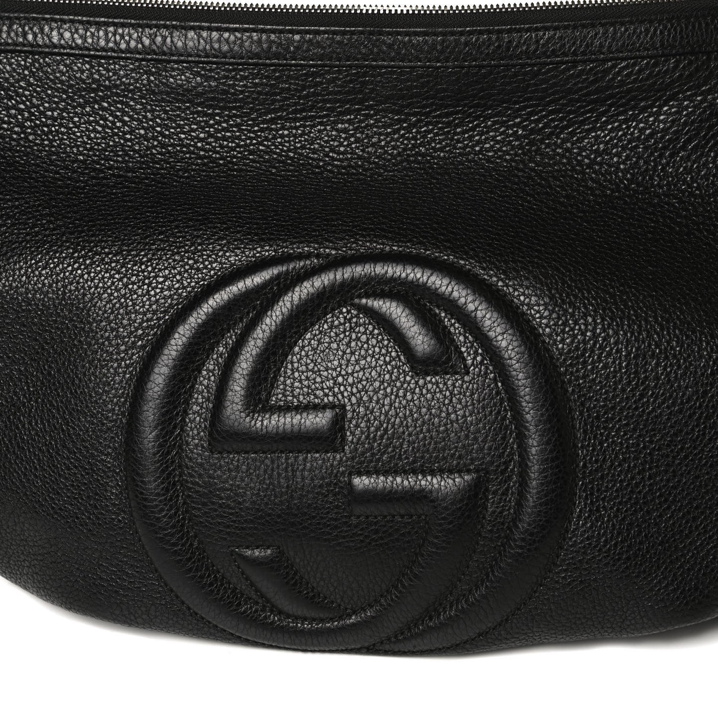 Pebbled Calfskin Medium Soho Hobo Black