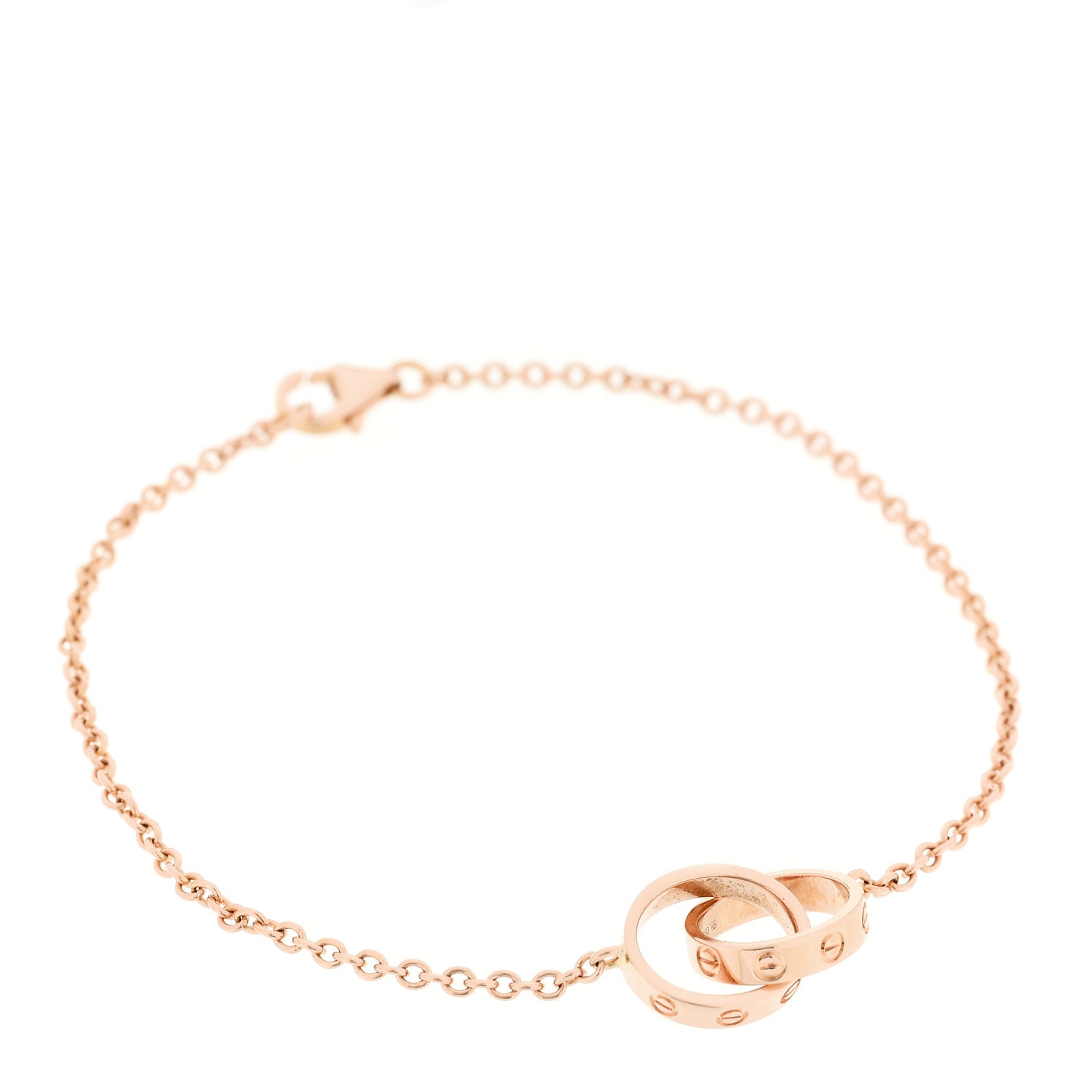 Cartier 18K Rose Gold Interlocking LOVE Bracelet 1 of 6
