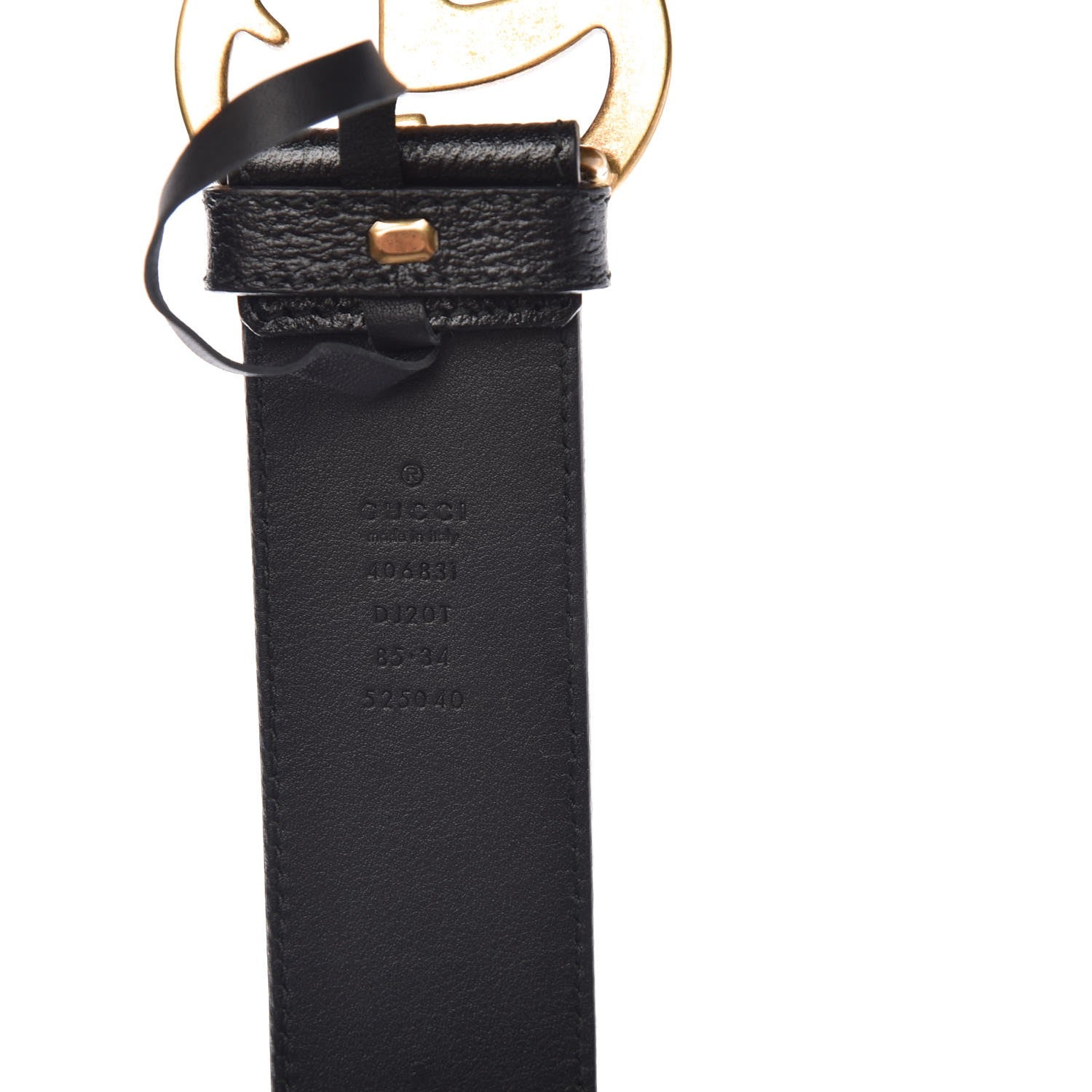 Gucci Textured Calfskin Double G 40mm Belt 85 34 Black 4 of 7