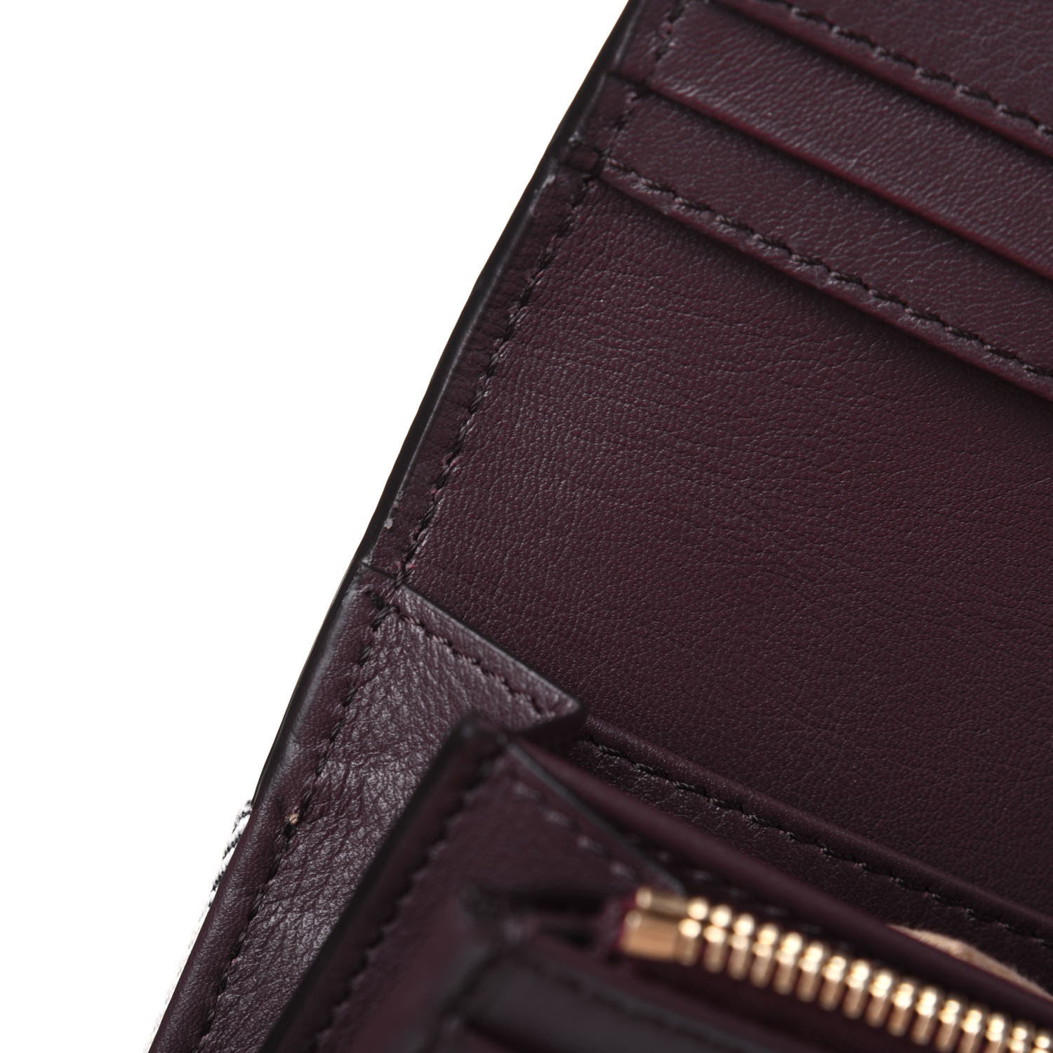 Burberry Grainy Calfskin House Check Continental Wallet Mahogany Red 11 of 11