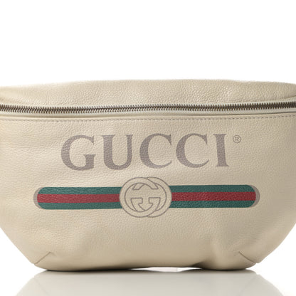Gucci Grained Calfskin Logo Belt Bag White 8 of 12
