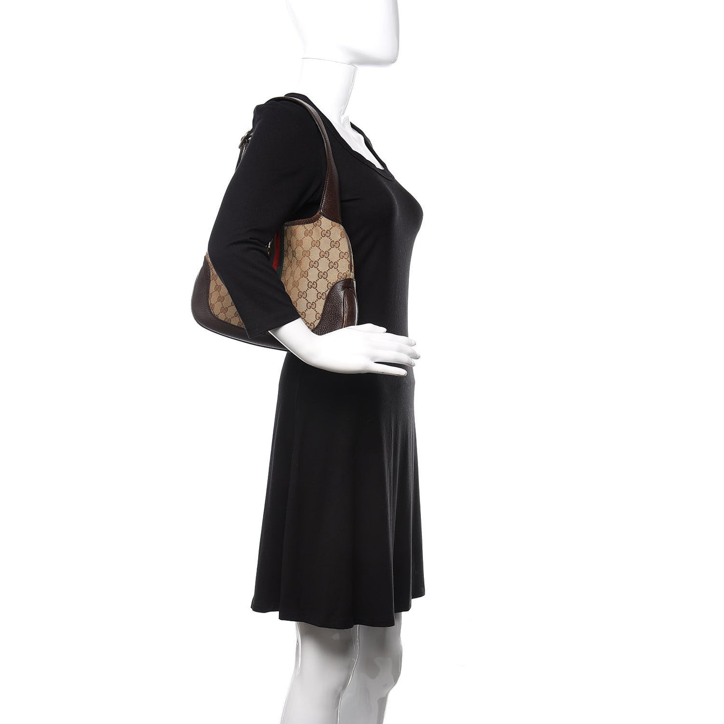 Monogram Web Jackie O Hobo Dark Brown