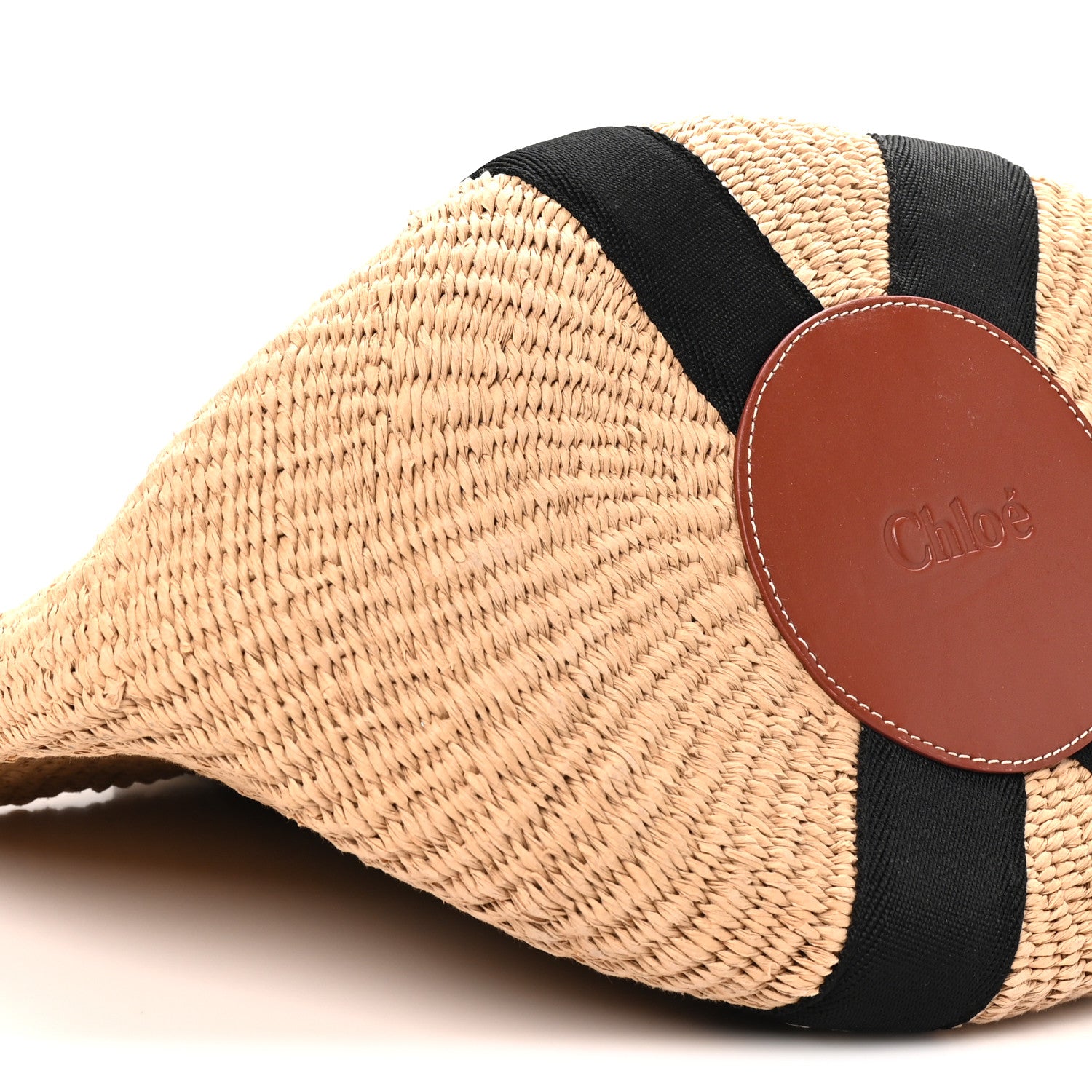 Chloe X MIFUKO Raffia Large Woody Basket Bag Black Beige Black Beige 8 of 9