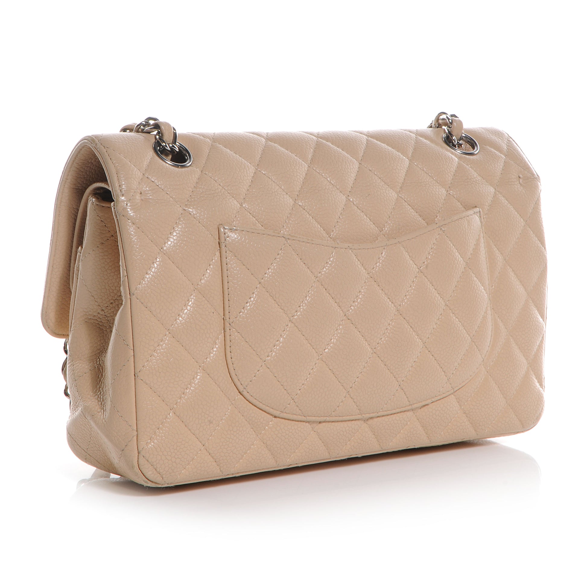 Chanel Caviar Quilted Medium Double Flap Beige Clair 3 of 8
