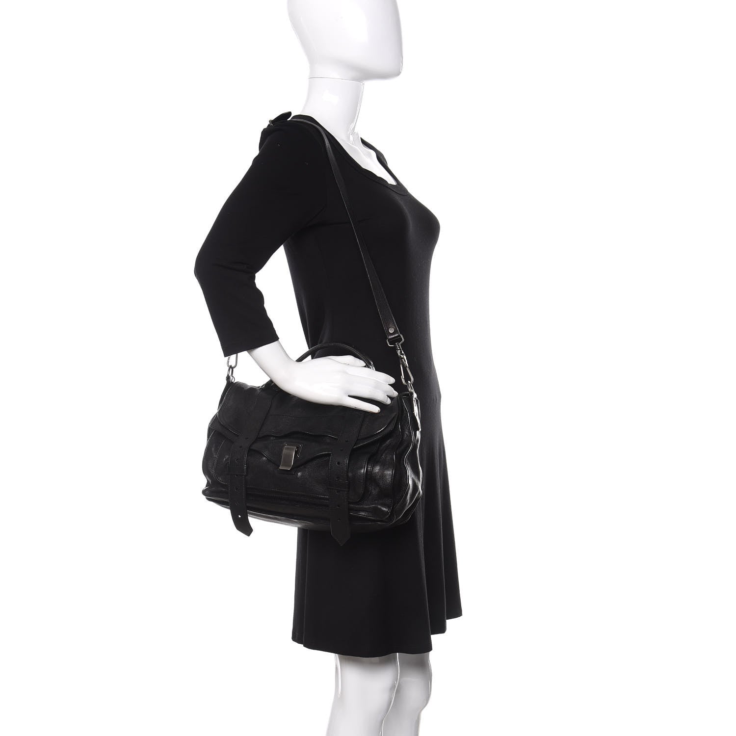 Proenza Schouler Lambskin Medium PS1 Satchel Black 2 of 13