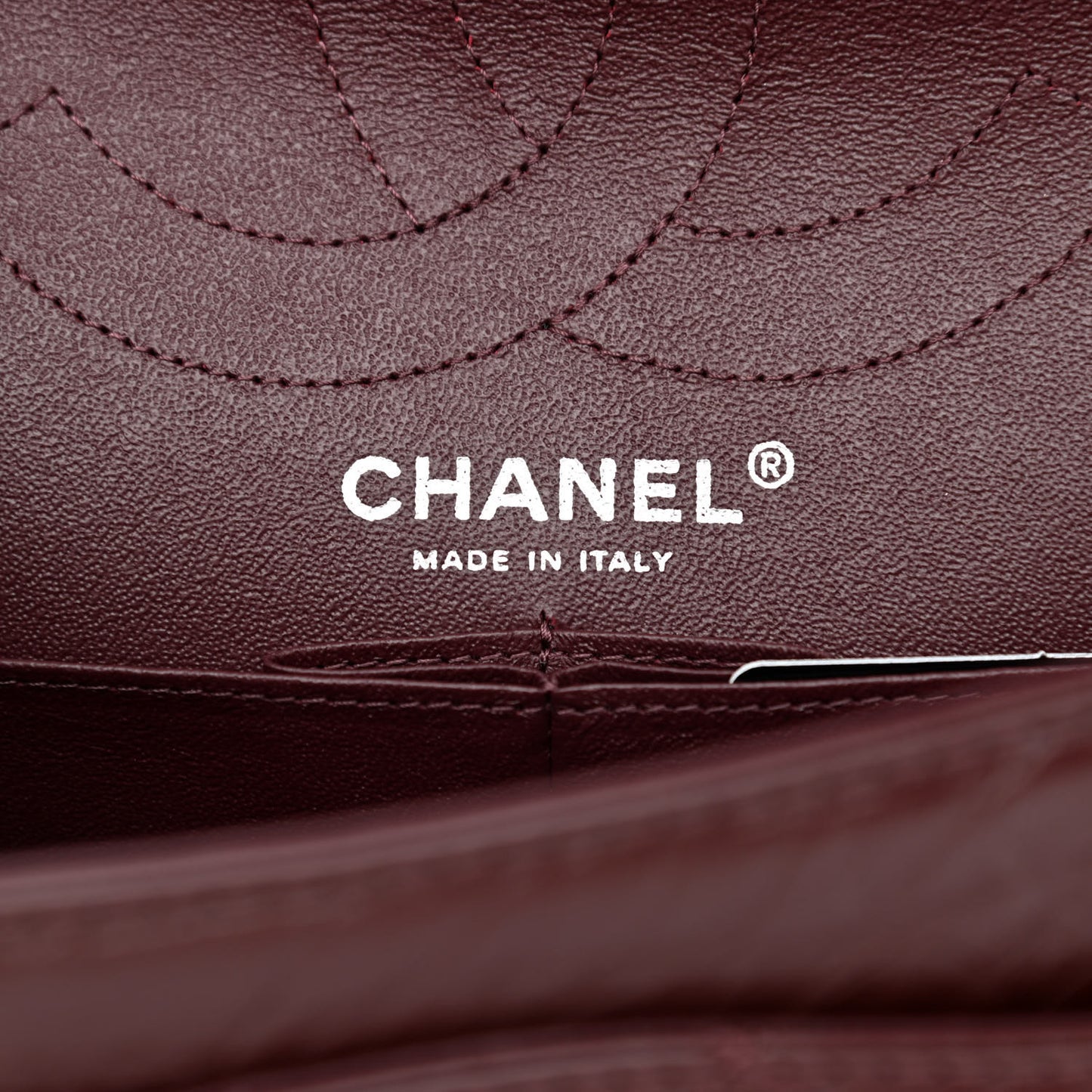 Aged Calfskin Quilted 2.55 Reissue 226 Flap Dark Burgundy