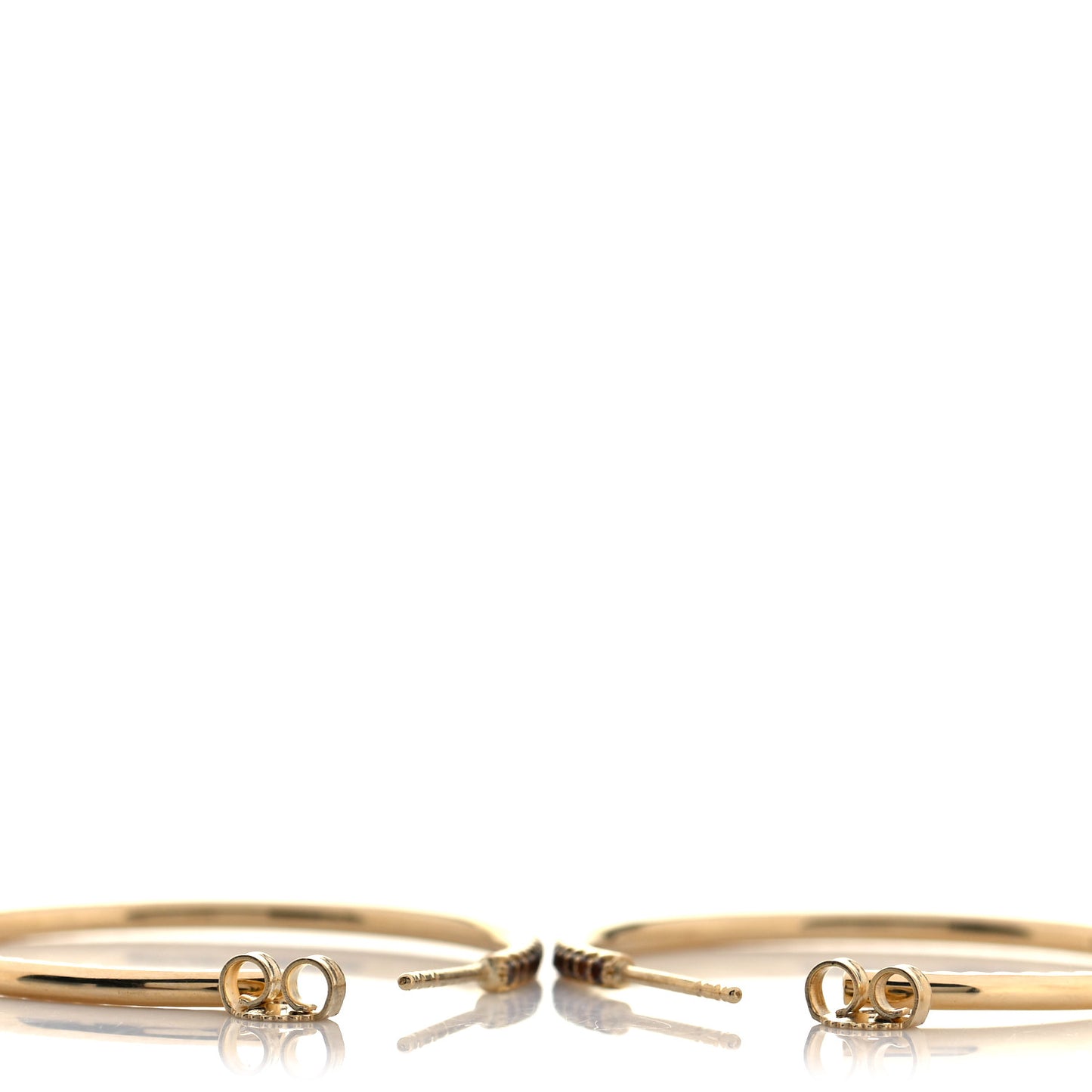 18K Yellow Gold Cognac Diamond Hoop Earrings