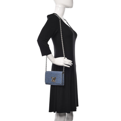 Louis Vuitton Epi Twist Chain Wallet Denim Light 2 of 8
