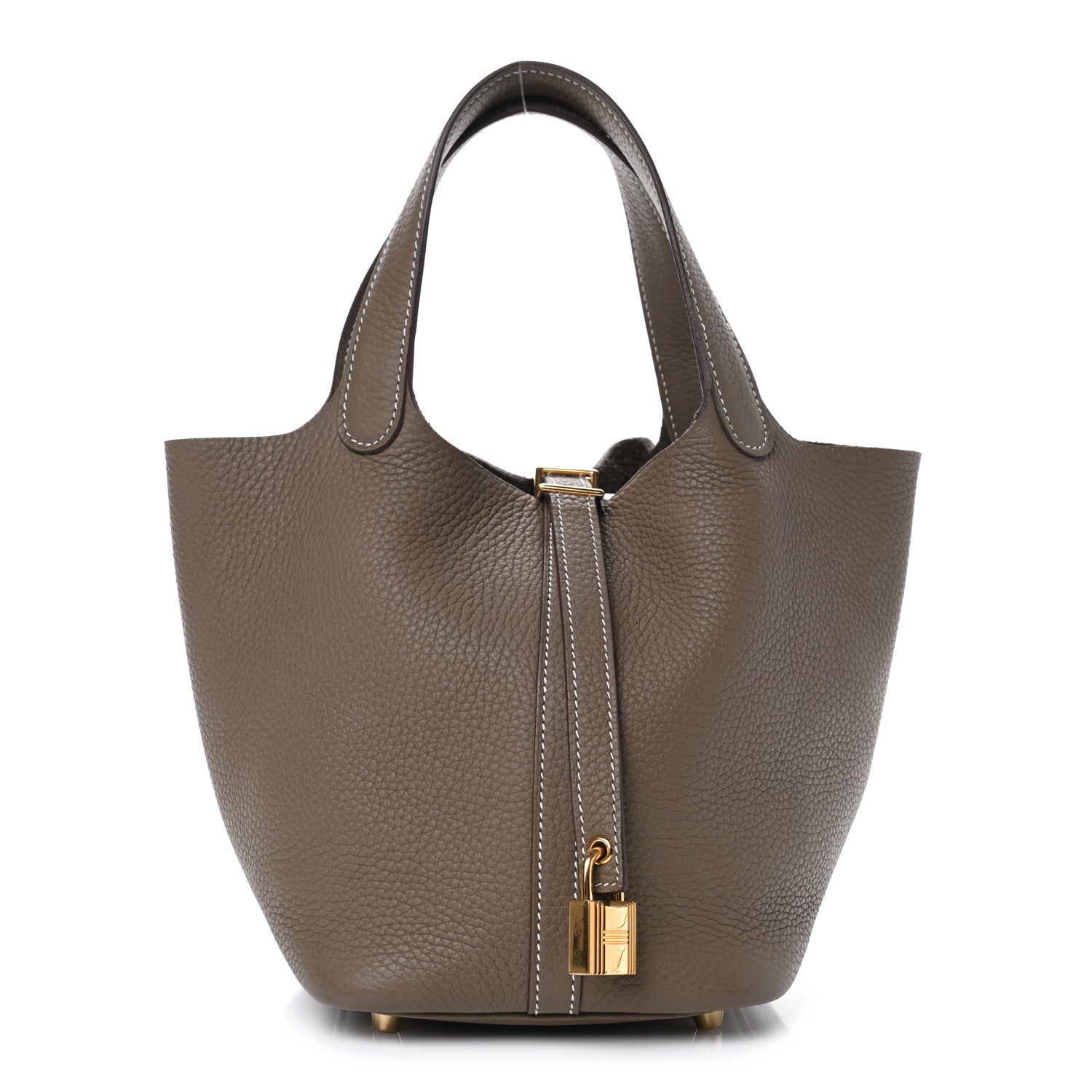 Hermes Taurillon Clemence Picotin Lock 18 PM Etoupe 1 of 4