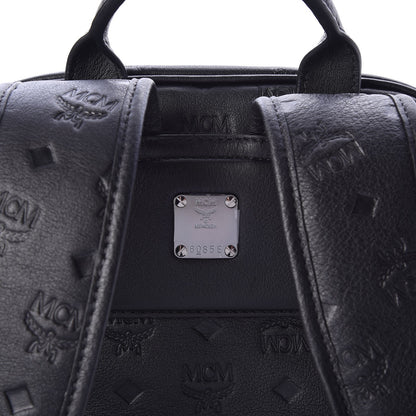 MCM Calfskin Ottomar Monogram Duke Backpack Black 8 of 13