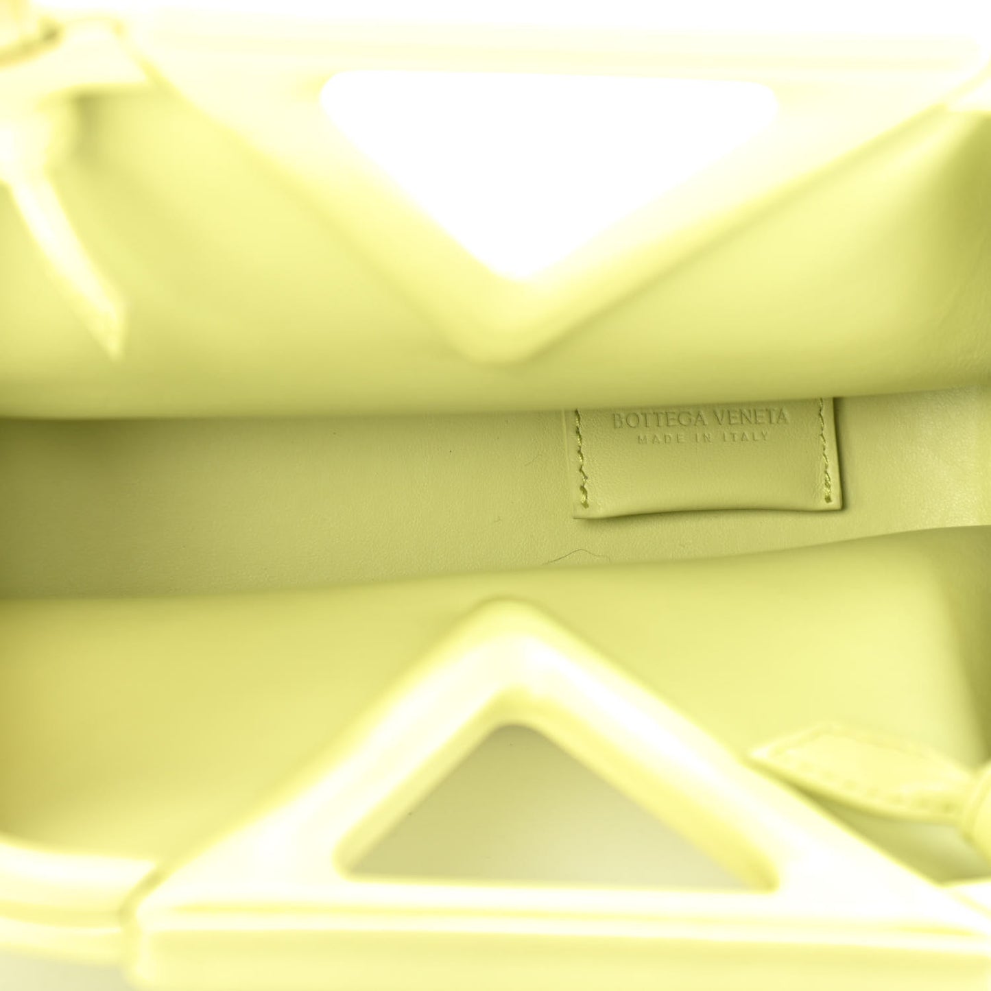 Calfskin Small The Point Triangle Bag Seagrass